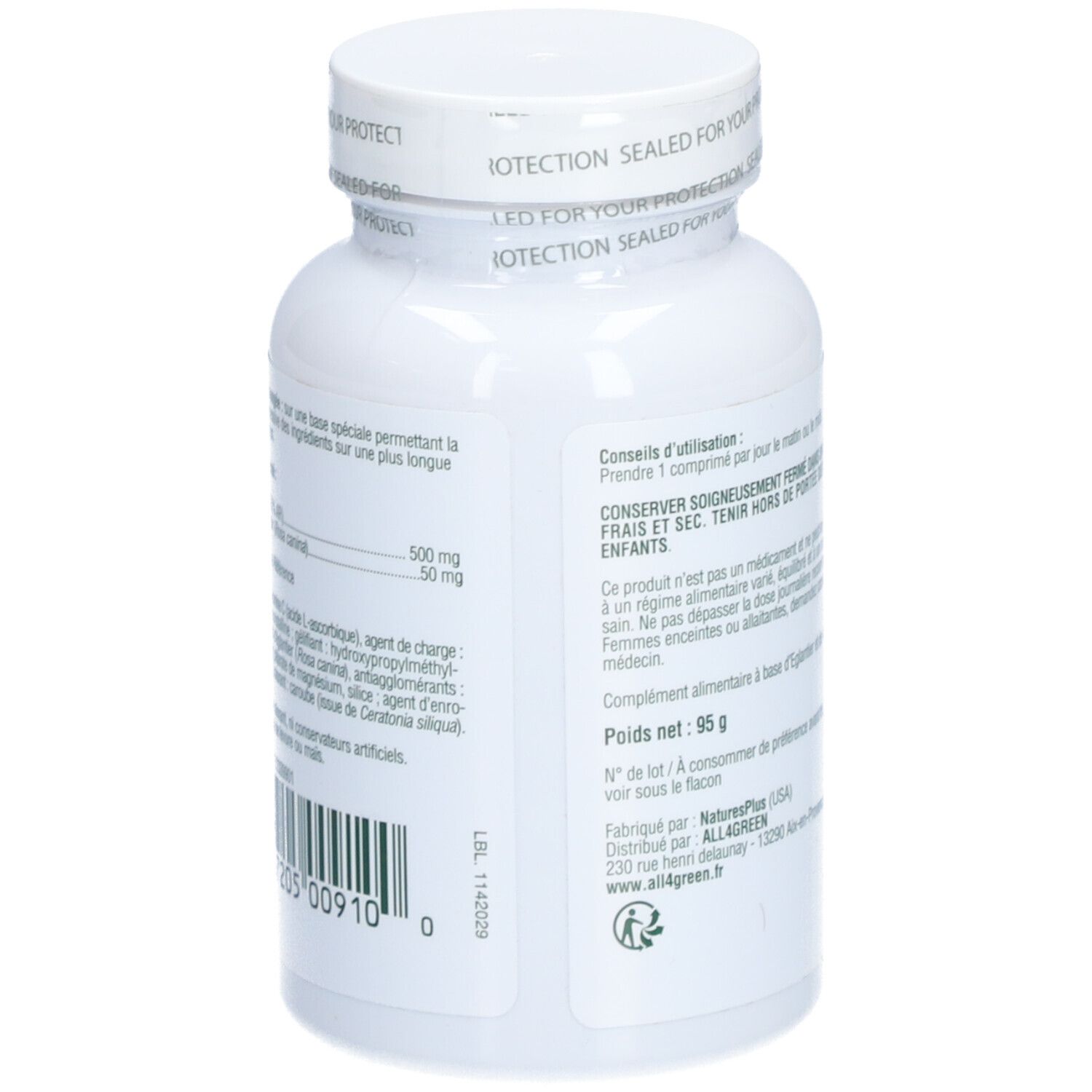 NATURE'S+ VIT C 500MG LP CPR 120