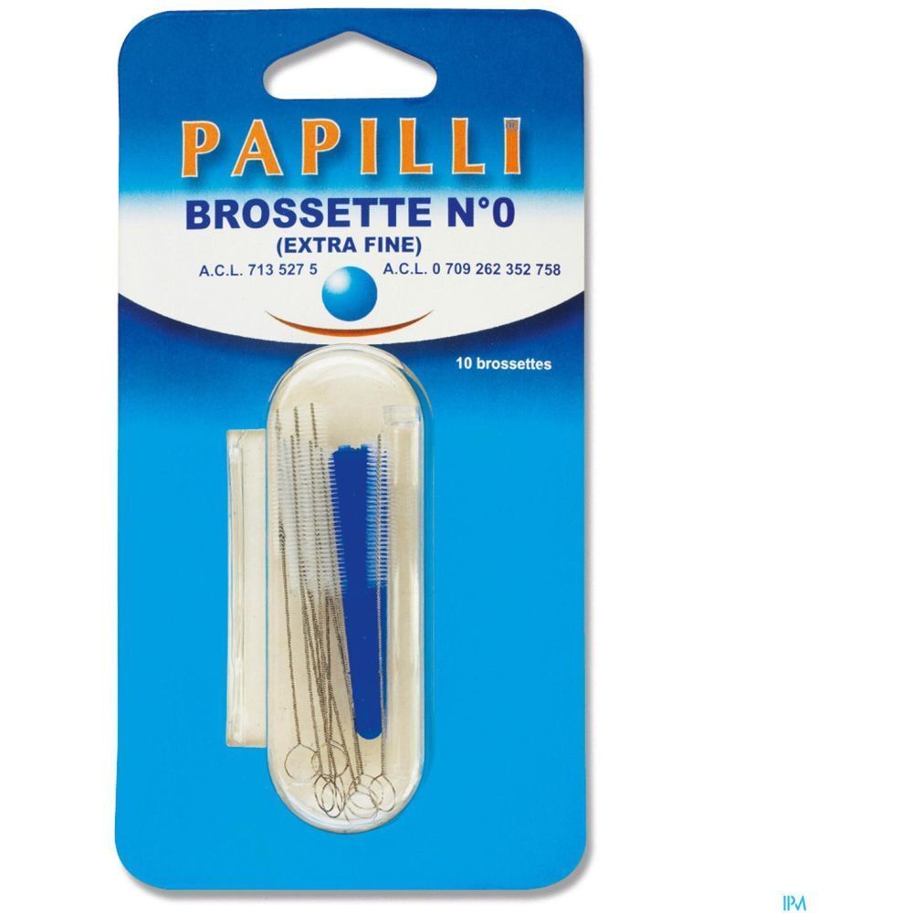Papilli Brossette, Brossette interdentaire, n° 0, extrafine, bt 10