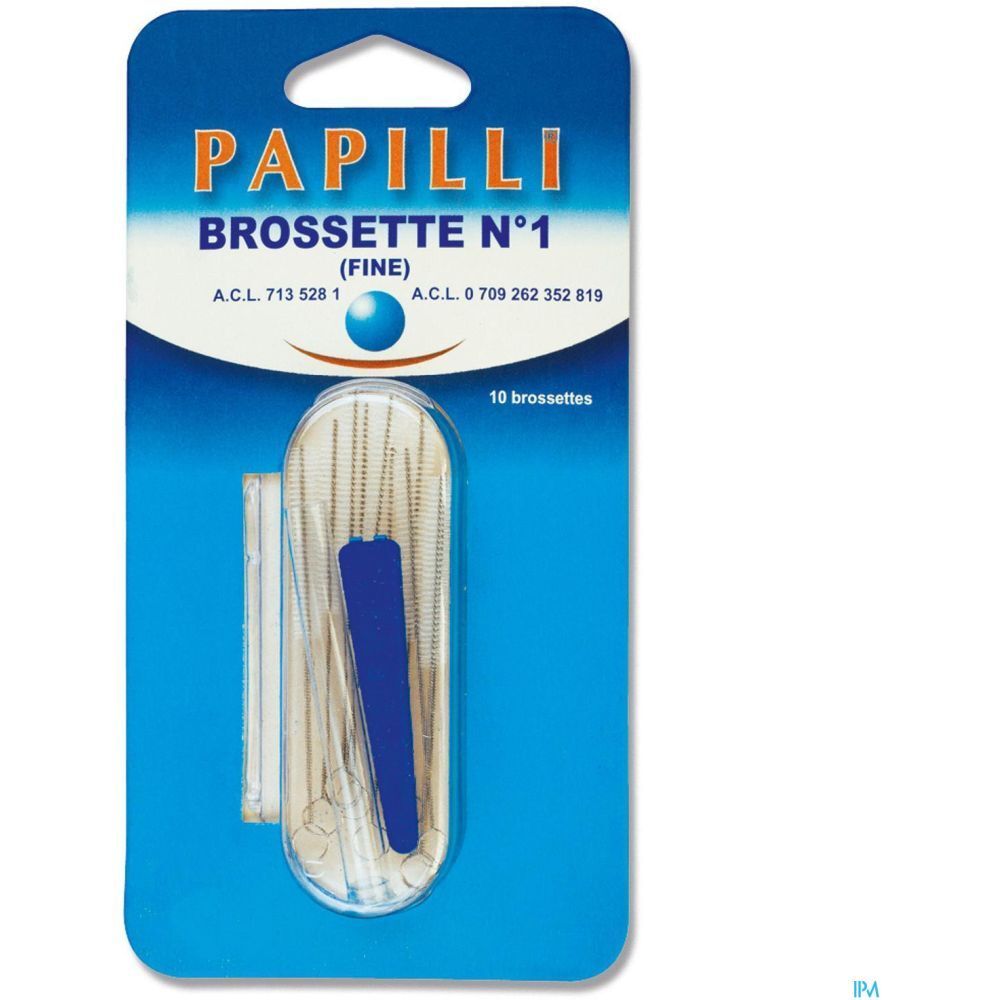 Papilli Brossette, Brossette interdentaire, n° 1, fine, bt 10