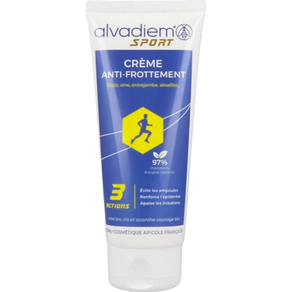 Alvadiem Sport Crème Antifrottement, Crème antifrottement, tube 75 ml