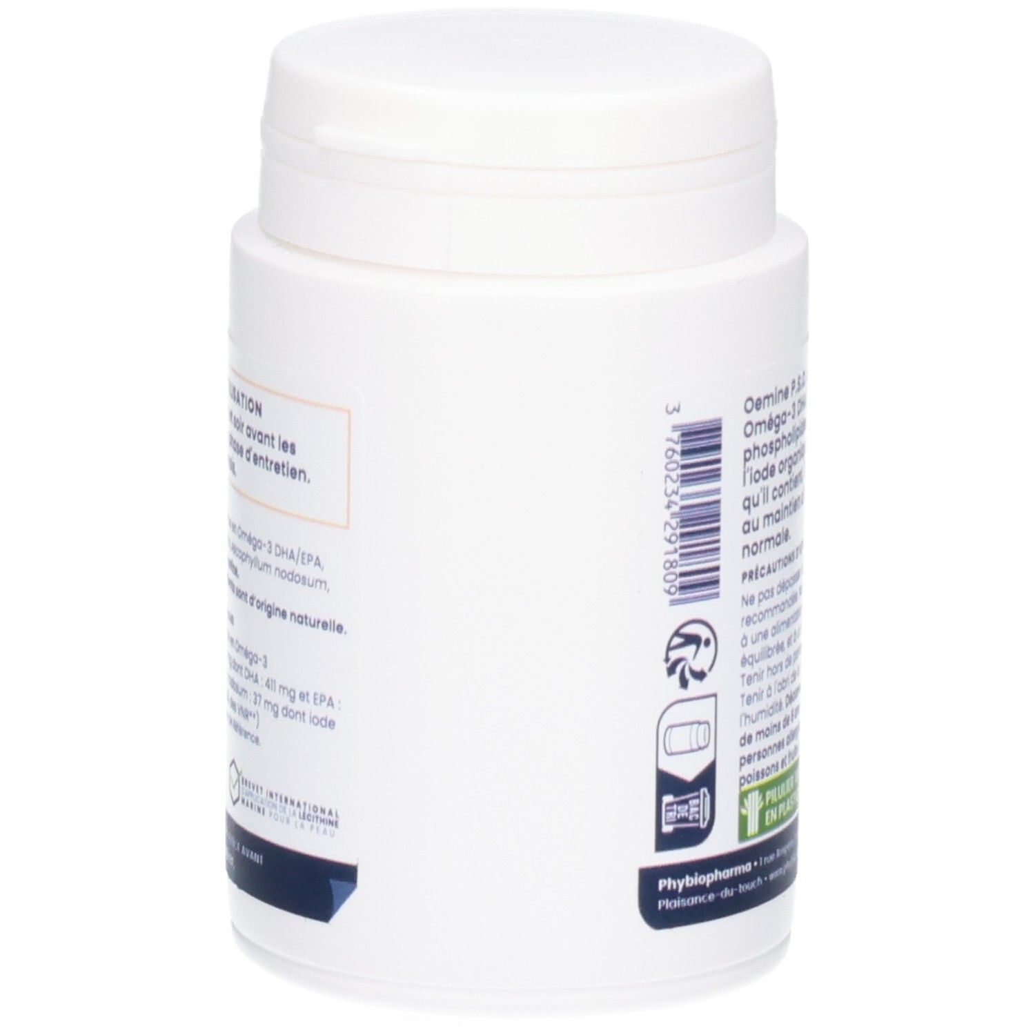 Côté Oemine PSO Gélules: Code-barres et informations produit. 60 gélules.