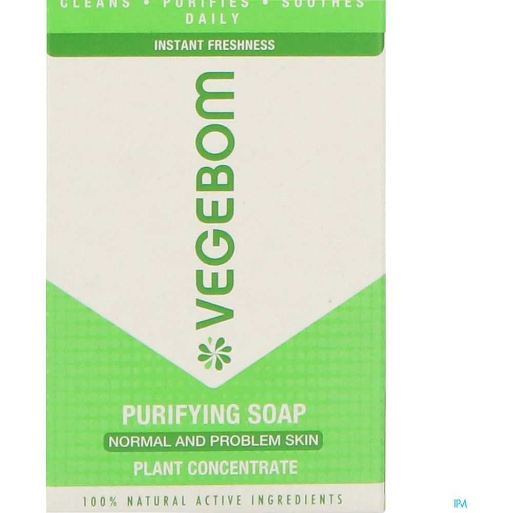 Vegebom Savon Purifiant, Savon purifiant, pain 100 g