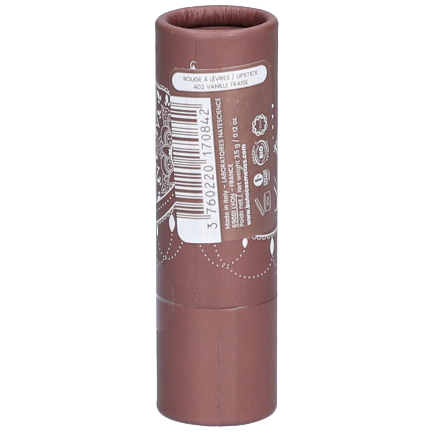 BOHO Rouge à Lèvres Nacré Transparent 402 Vanille Fraise