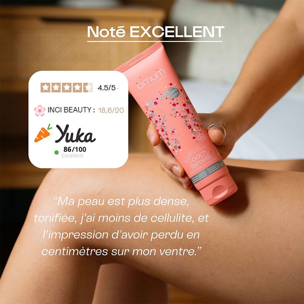 Soin corps raffermissant Omum avec avis clients et score Yuka.