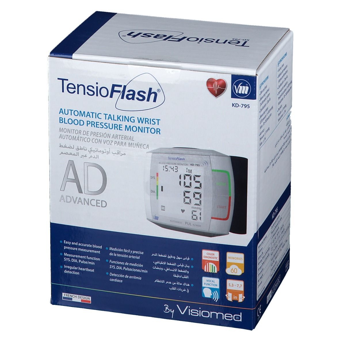 TensioFlash® AD ADVANCED Monitor de presion arterial