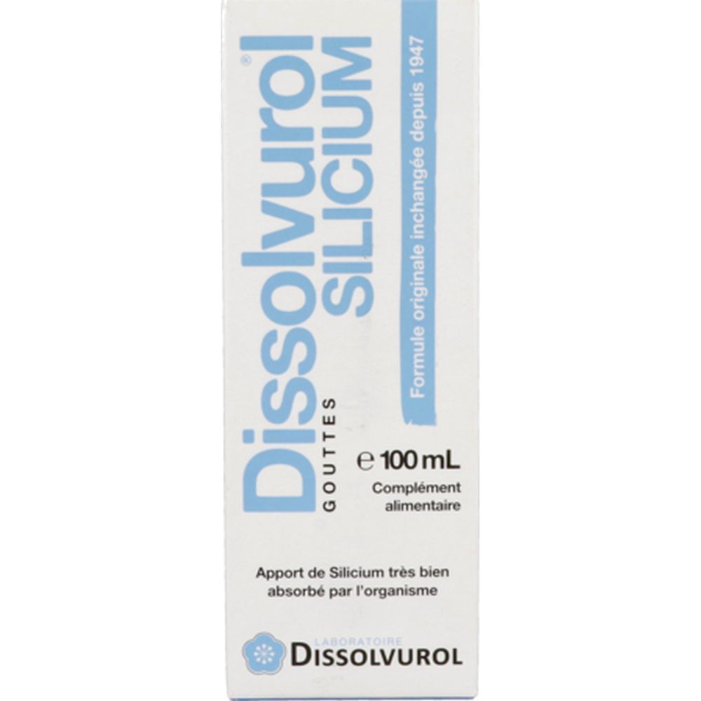 Dissolvurol Silicium, Solution buvable, complément alimentaire à base de silicium, fl 100
