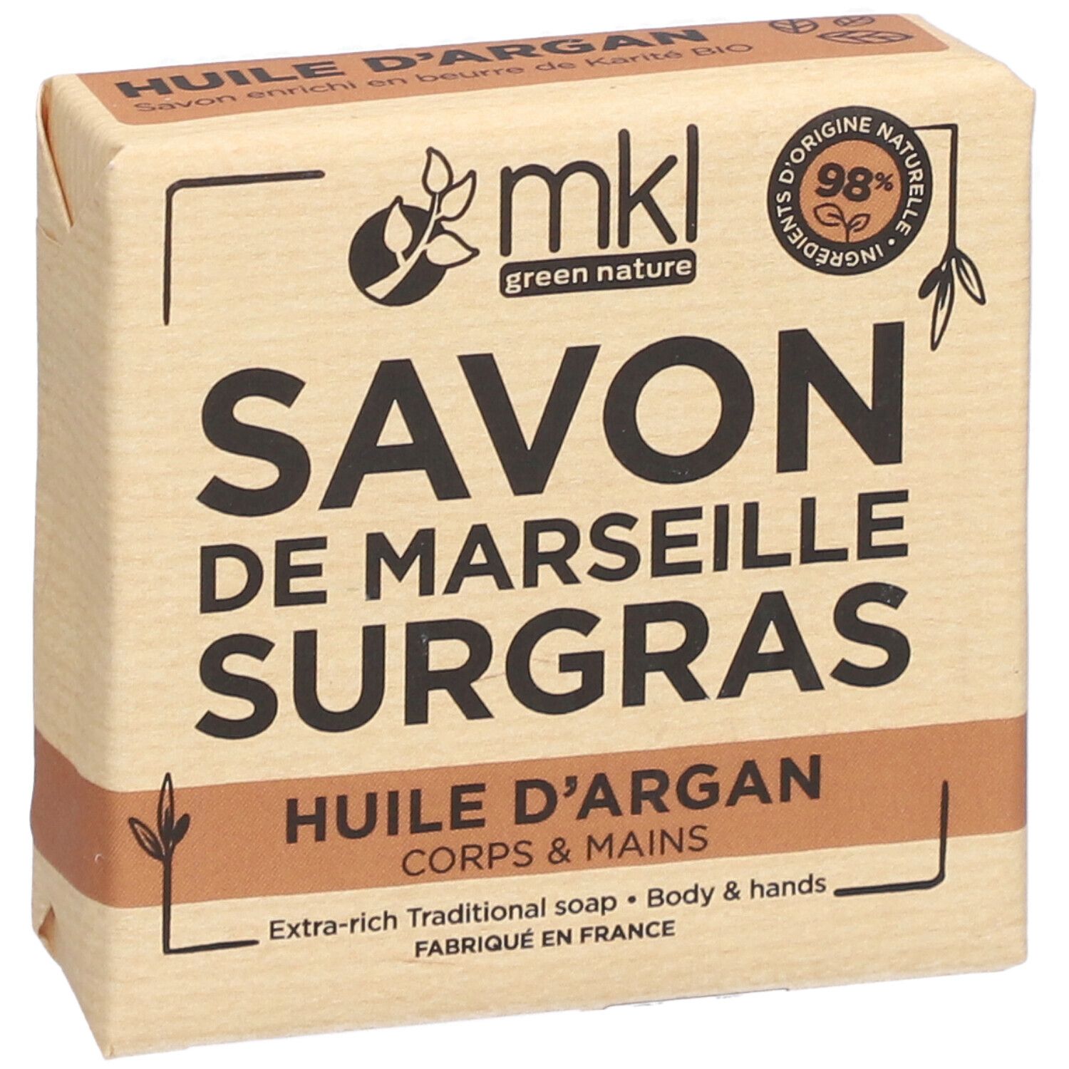 MKL Savon de Marseille Surgras - Huile d'Argan