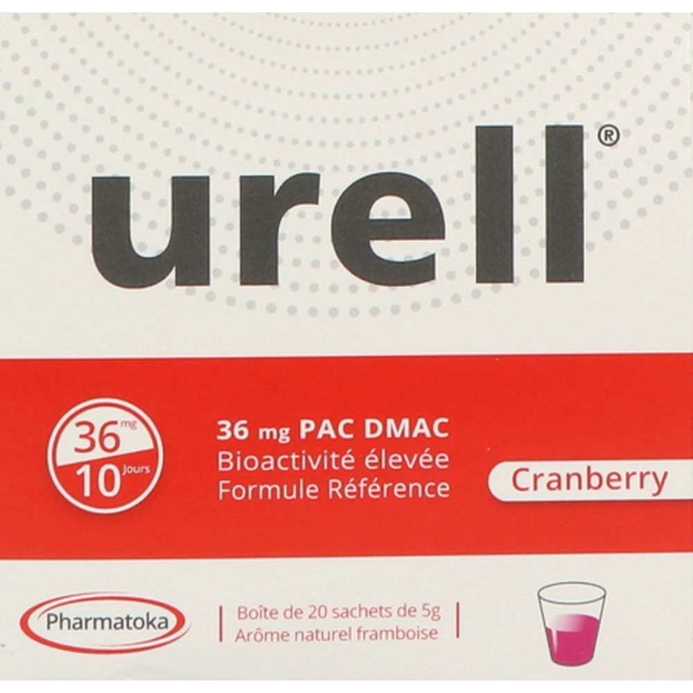 Urell 36 mg PAC DMAC Sachet, Poudre à diluer, complément alimentaire à base de cranberry,