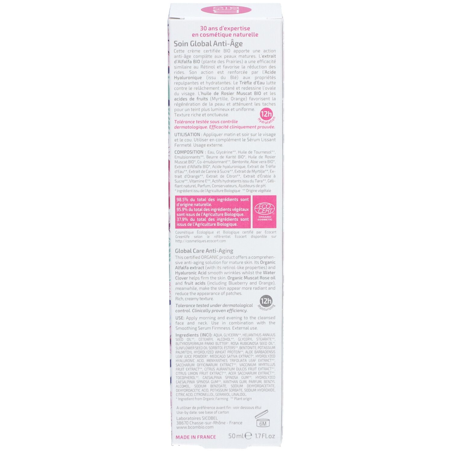 B COM BIO ANTI-ÂGE Soin Global Anti-Âge Rides et Fermeté