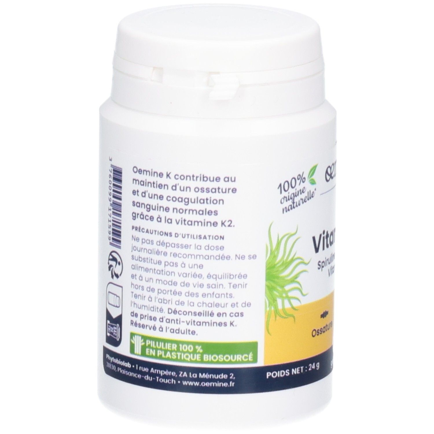 Oemine Vitamine K Dos: Informations sur les ingrédients et conseils d'utilisation.