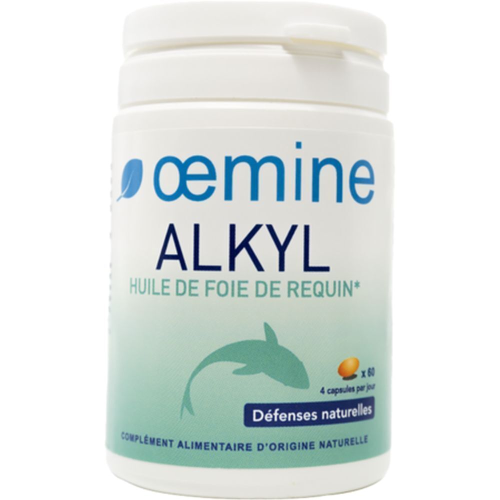 Oemine Alkyl, Capsule marine, complément alimentaire à base d'huile de foie de requin, bt