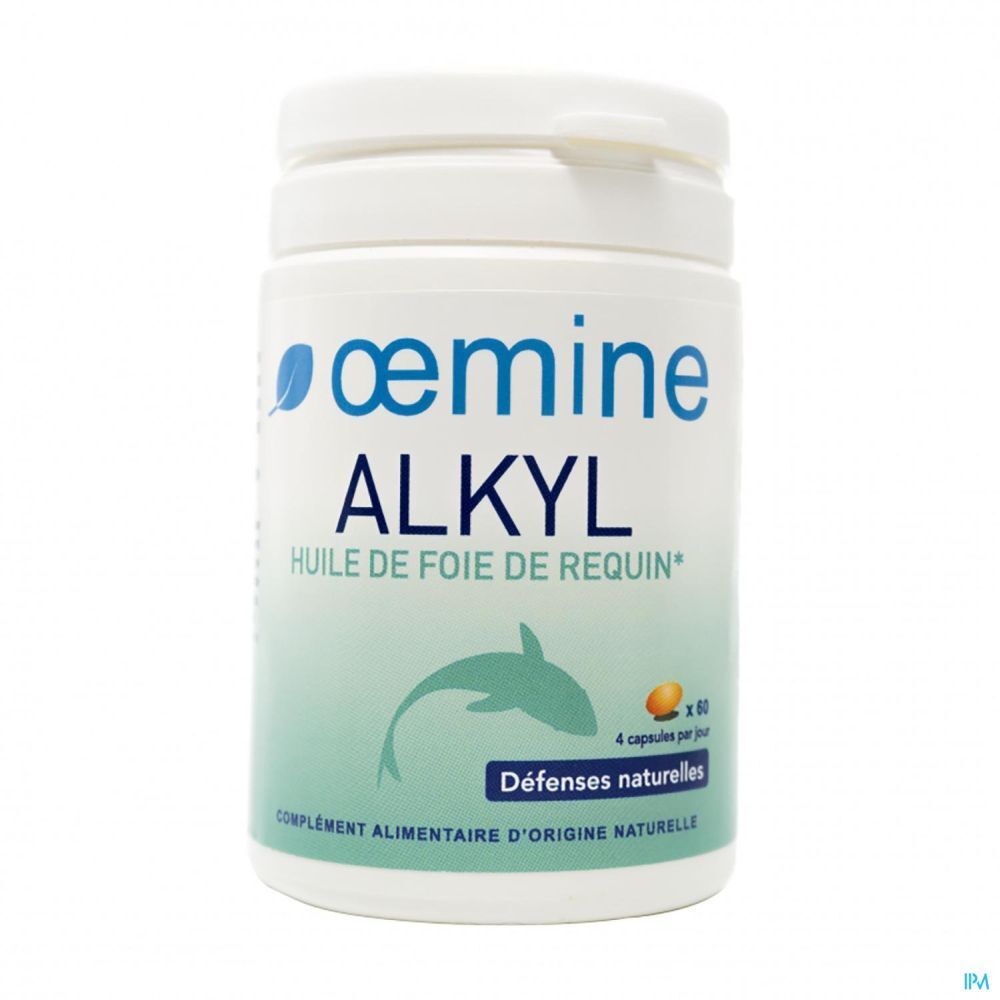 Oemine Alkyl, Capsule marine, complément alimentaire à base d'huile de foie de requin, bt