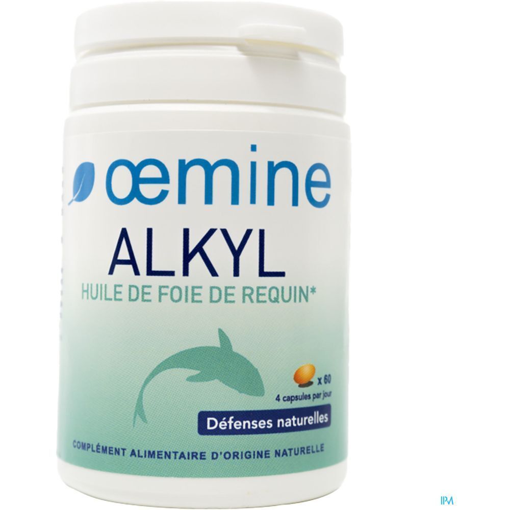 Oemine Alkyl, Capsule marine, complément alimentaire à base d'huile de foie de requin, bt