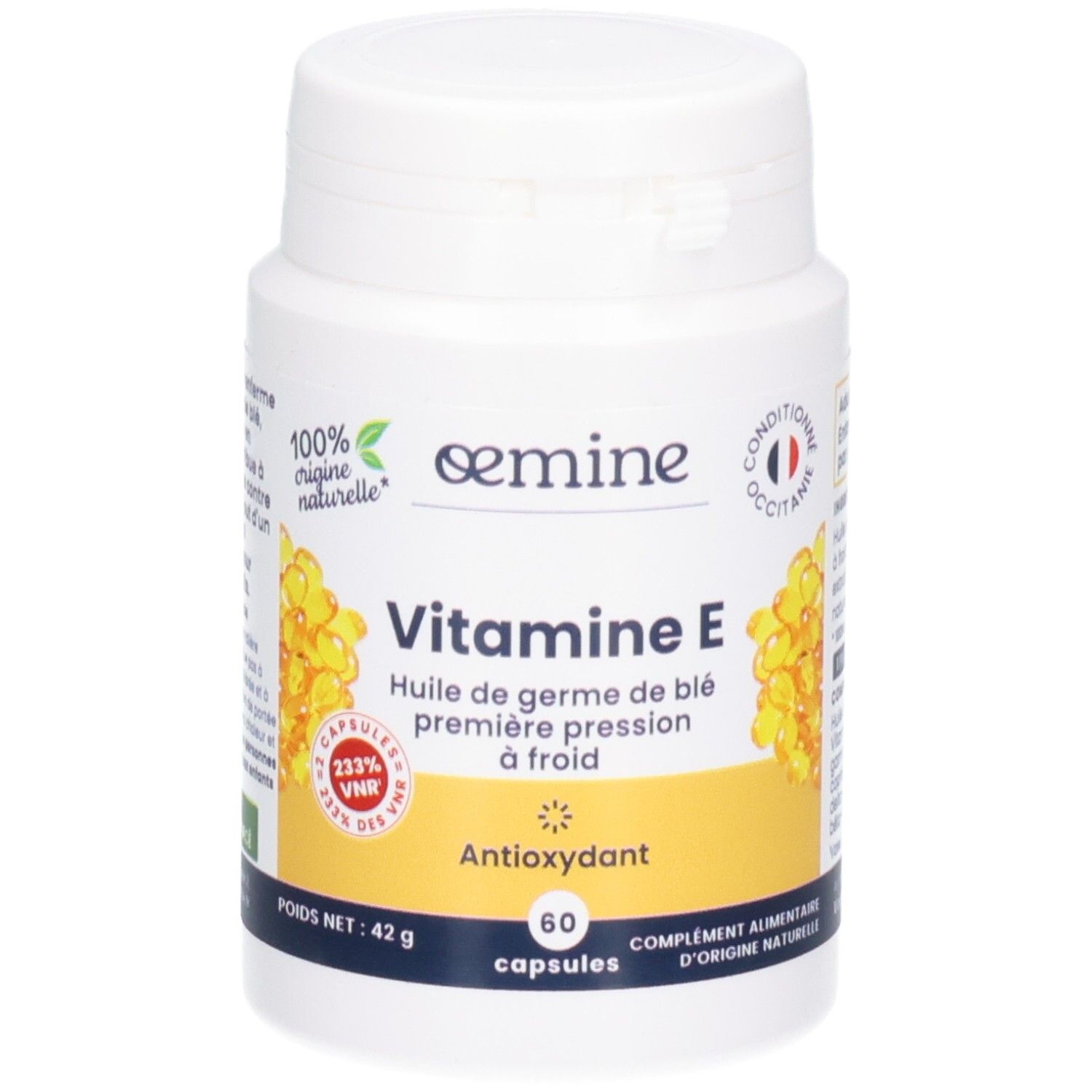 Oemine Vitamine E, 60 capsules.
