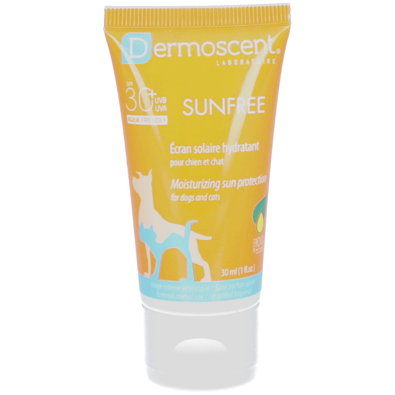 Dermoscent Sunfree Écran Solaire Hydratant SPF 30+ pour Chiens et Chats