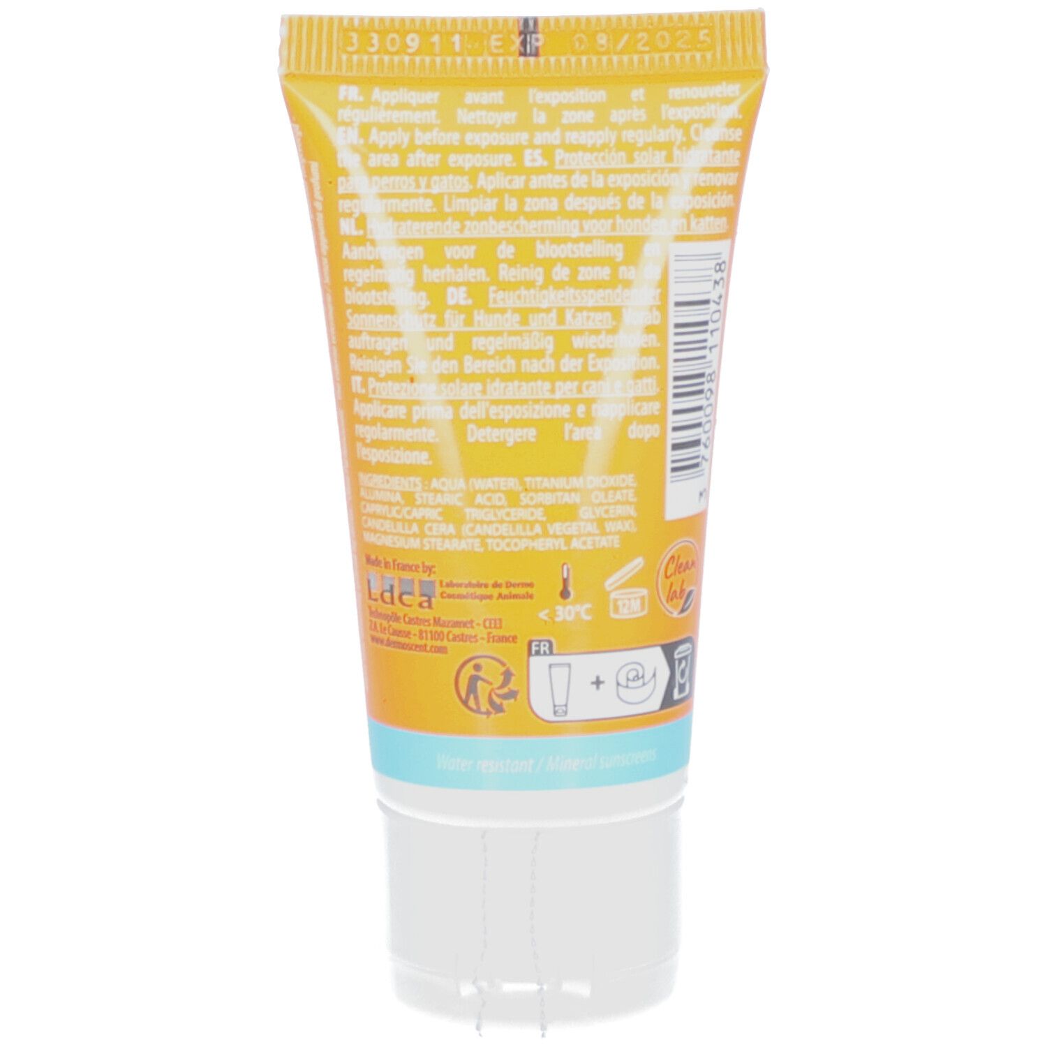 Dermoscent Sunfree Écran Solaire Hydratant SPF 30+ pour Chiens et Chats