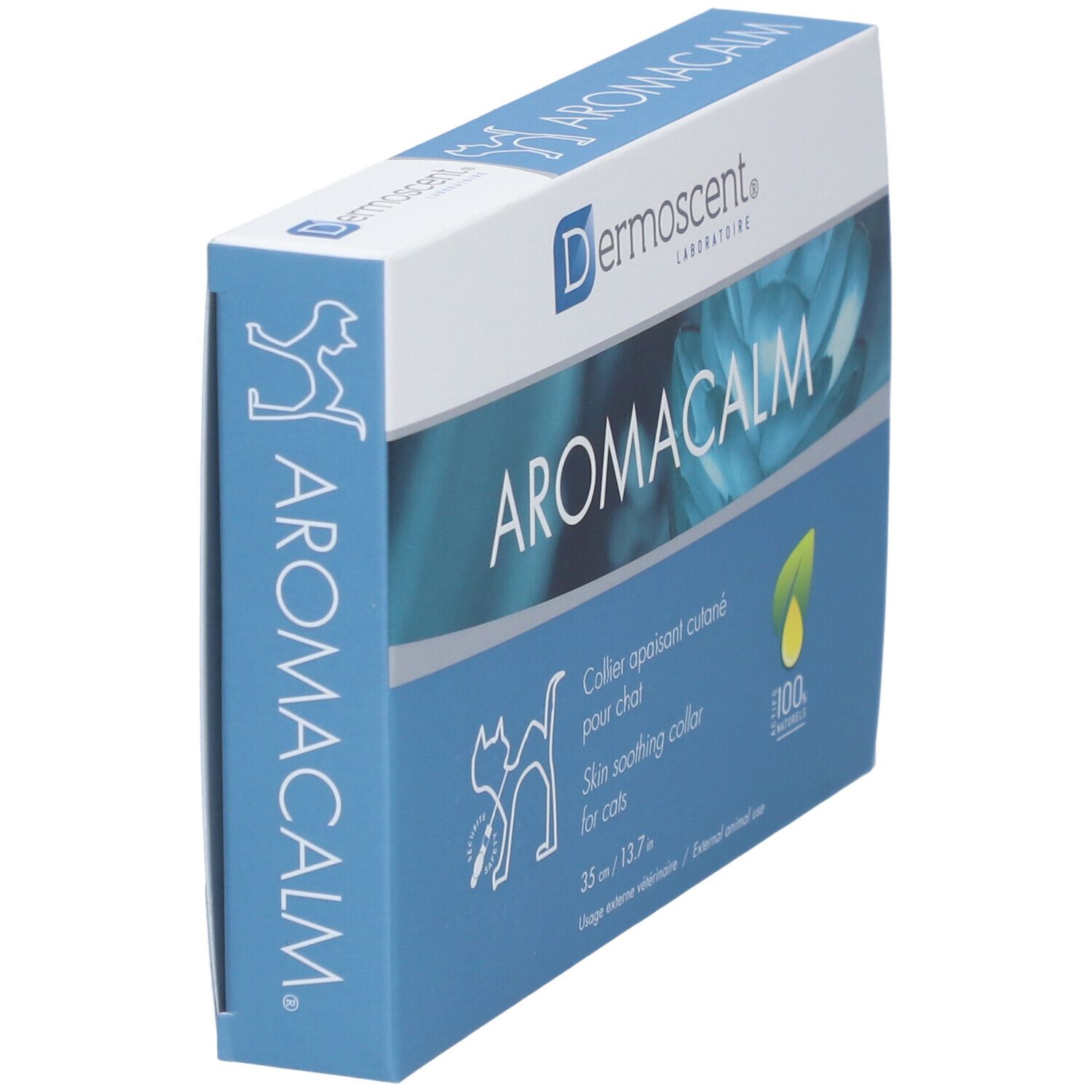 AROMACALM DERMOSCENT CHAT - Collier, soin dermocosmétique apaisant cutané, antistress, pou