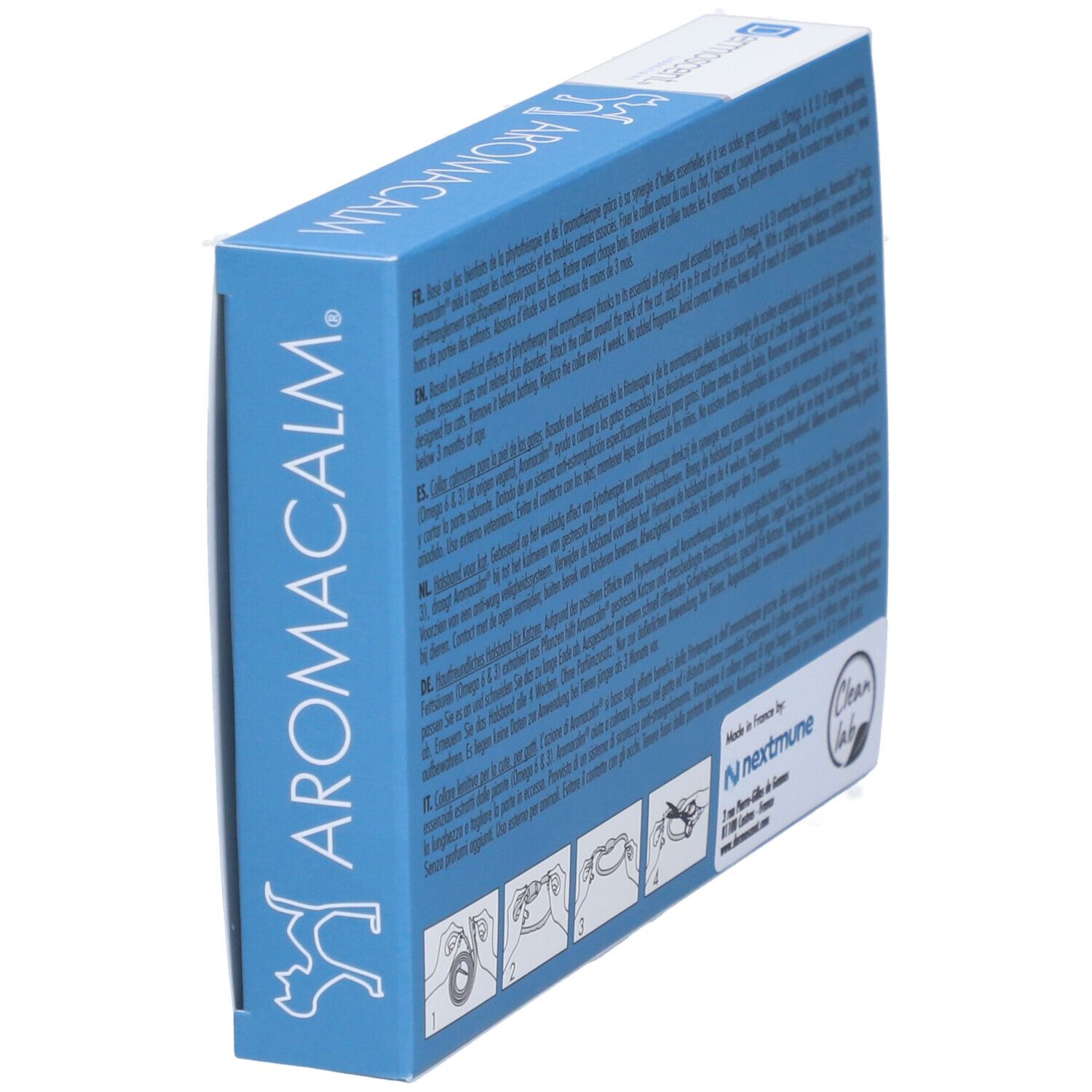 AROMACALM DERMOSCENT CHAT - Collier, soin dermocosmétique apaisant cutané, antistress, pou