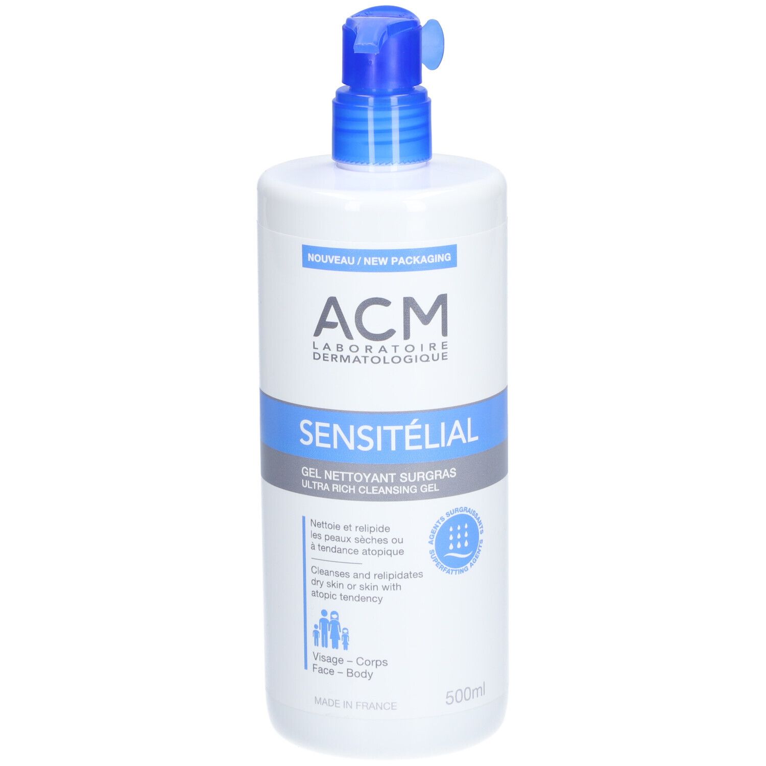 ACM Sensitélial Gel nettoyant surgras