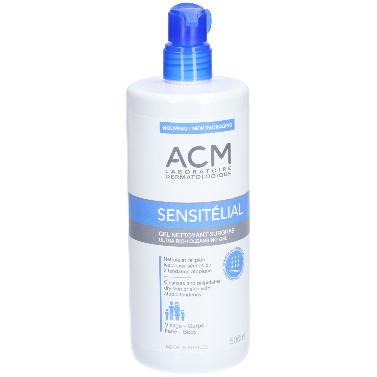 ACM Sensitélial Gel nettoyant surgras