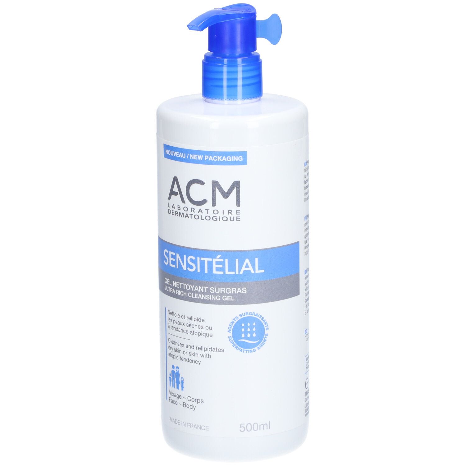 ACM Sensitélial Gel nettoyant surgras