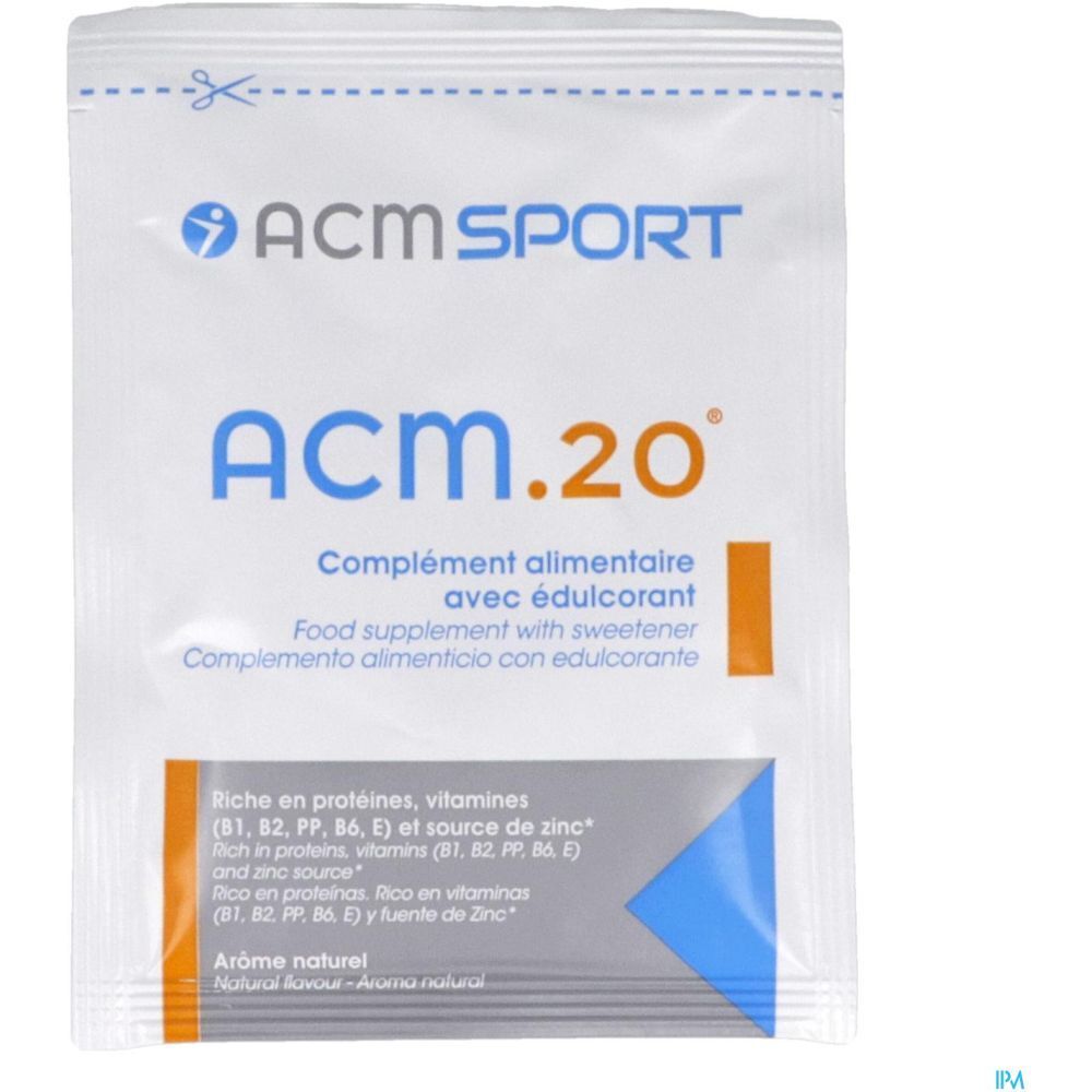 ACM. 20, Poudre, complément alimentaire pour sportifs, bt 10