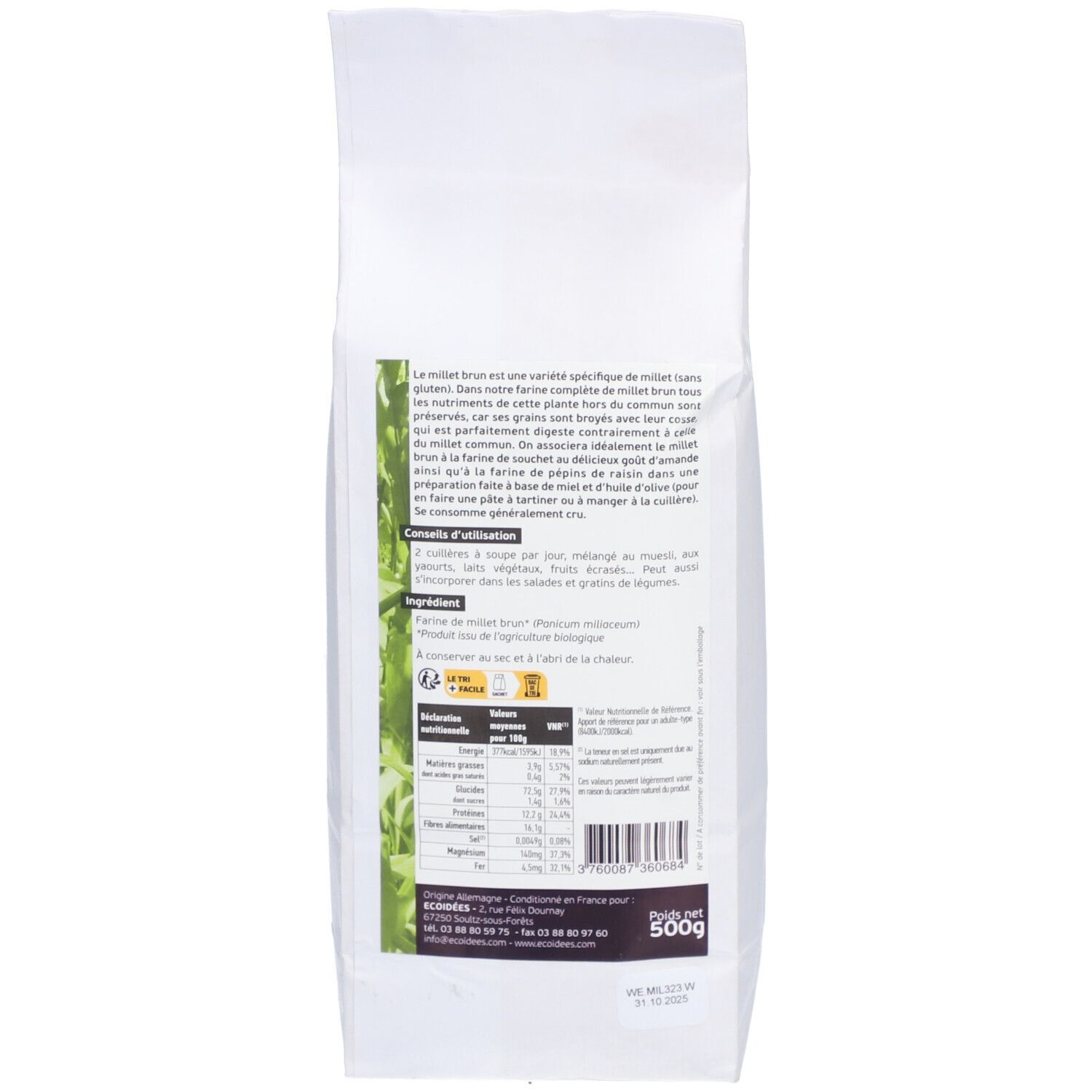 Ecoidées Farine de Millet Brun
