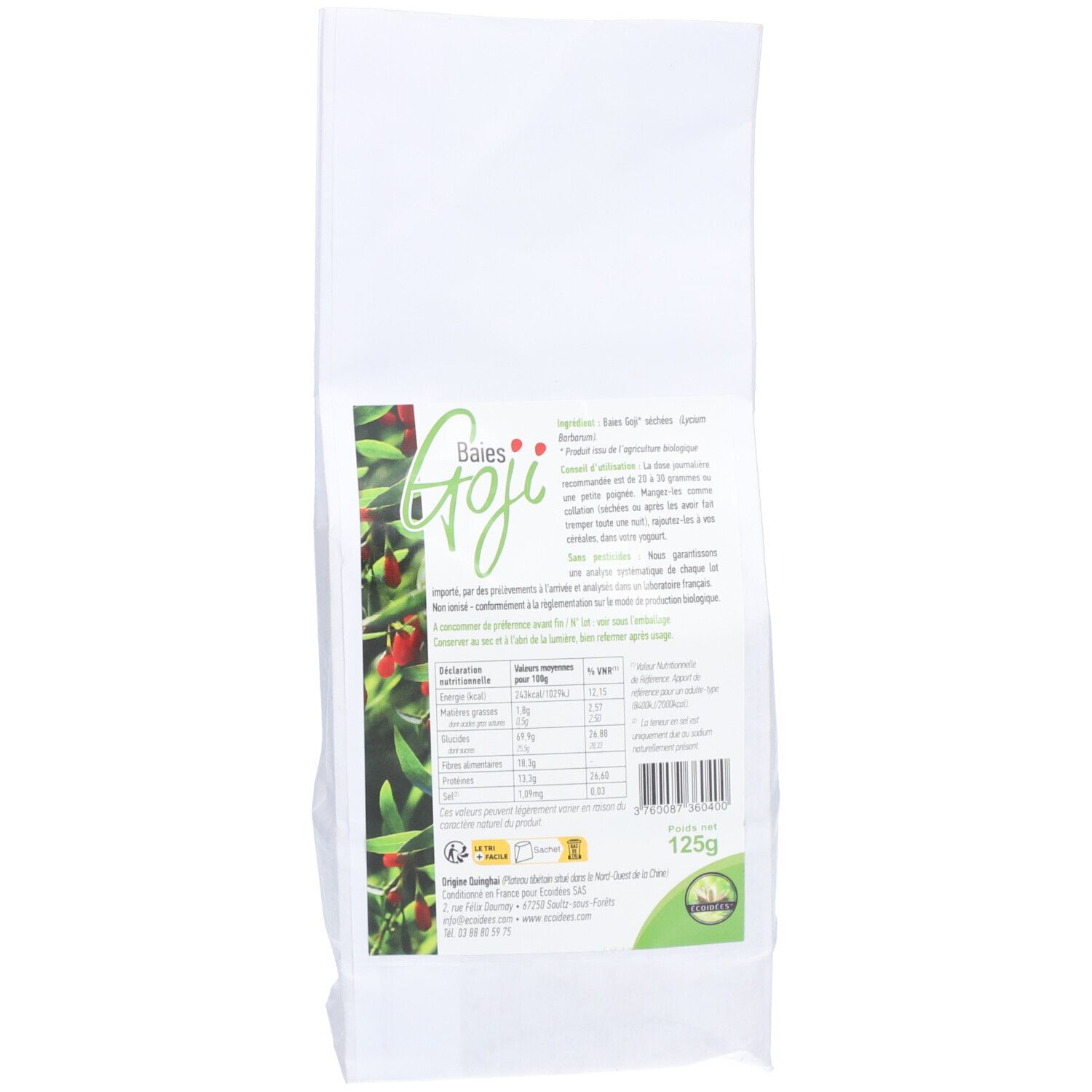Ecoidées Baies Goji Biologiques
