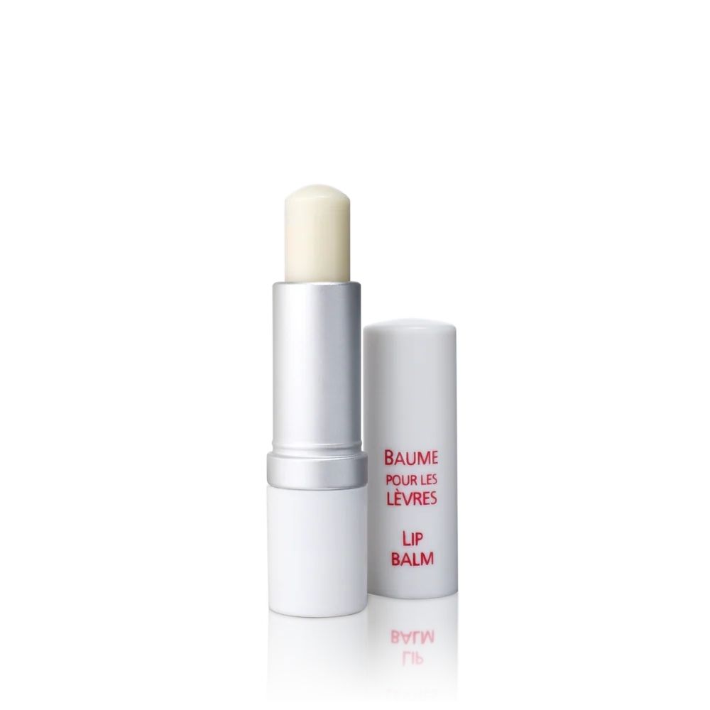 Baume à lèvres Mavala SPF 15, tube ouvert, vue de face.