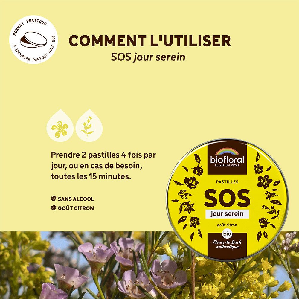 BIOFLORAL Pastilles Secours Jour Serin BIO