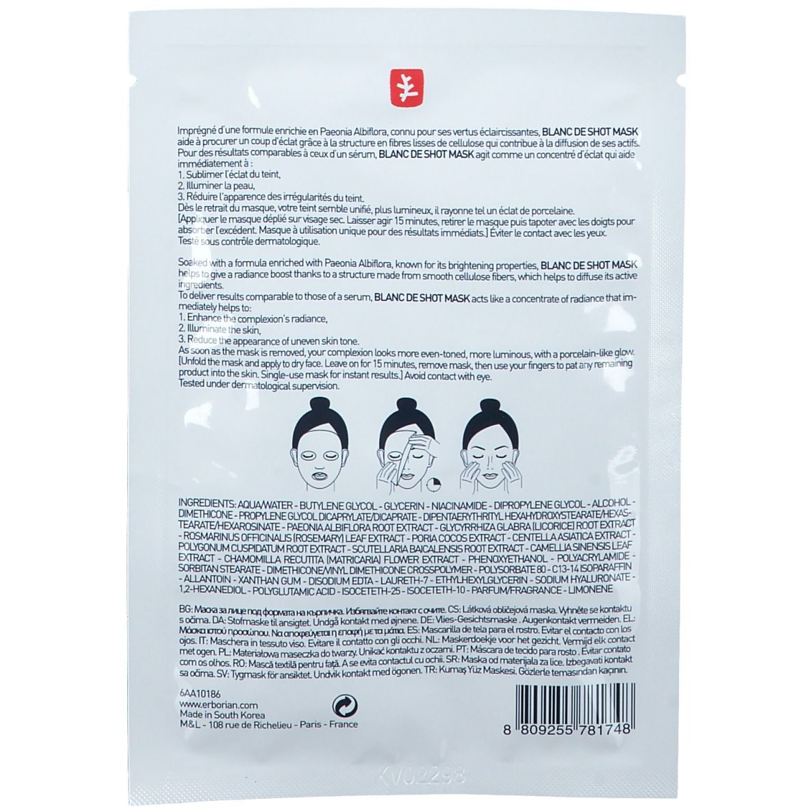 erborian Blanc de Shot Mask