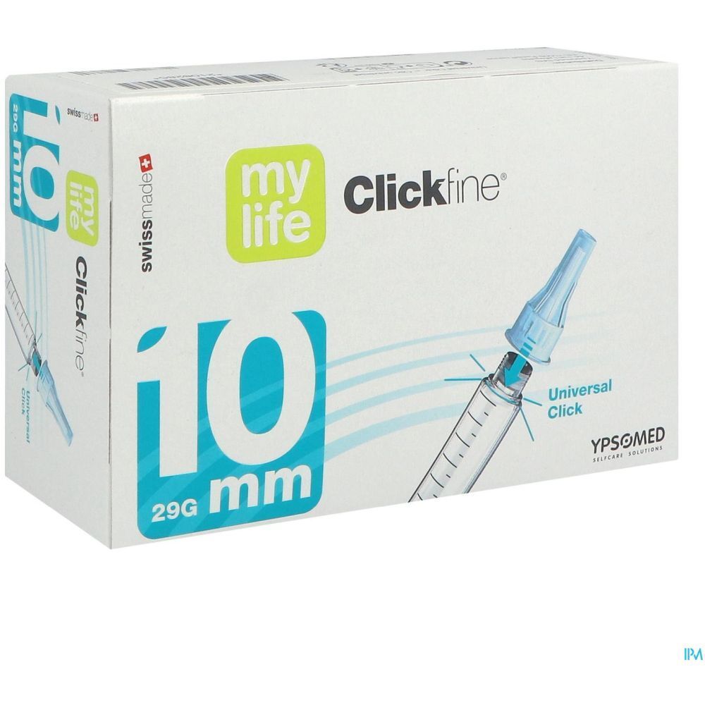 Mylife Clickfine - Aiguille Pour Stylo Injecteur G29, 10 mm x 0,33 mm (Réf. 3200956)