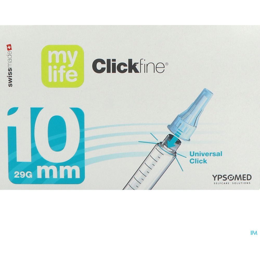 Mylife Clickfine - Aiguille Pour Stylo Injecteur G29, 10 mm x 0,33 mm (Réf. 3200956)
