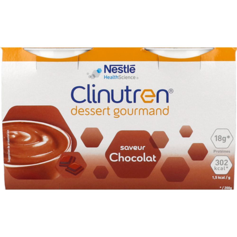Clinutren Dessert Gourmand, DADFMS, saveur chocolat, 200 g x 4