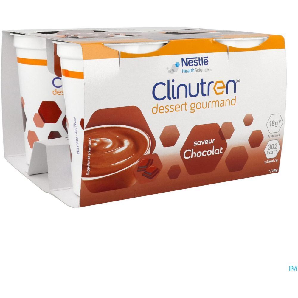 Clinutren Dessert Gourmand, DADFMS, saveur chocolat, 200 g x 4