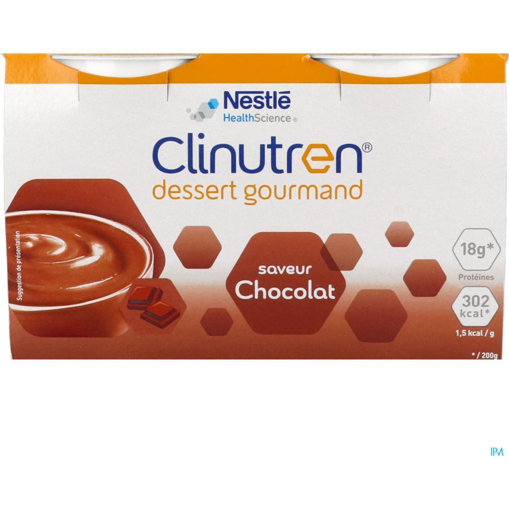 Clinutren Dessert Gourmand, DADFMS, saveur chocolat, 200 g x 4