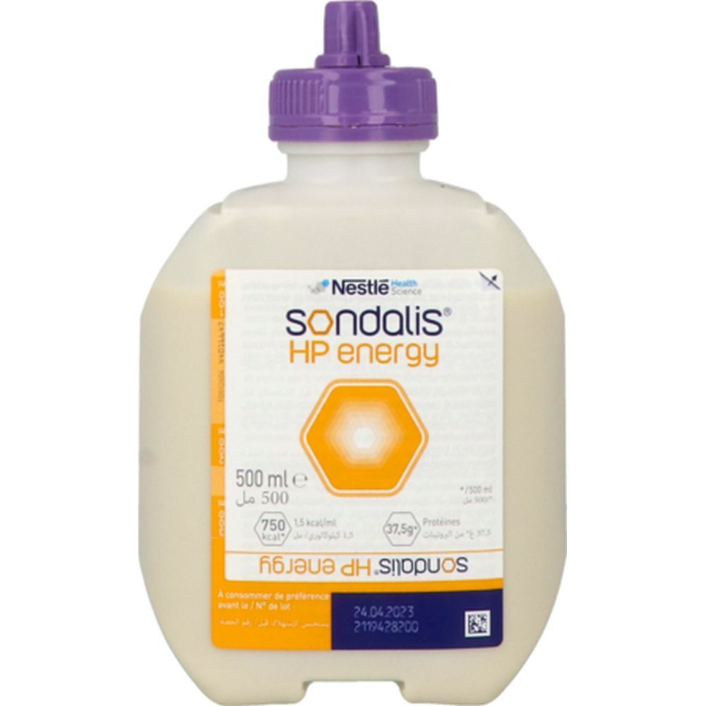 Sondalis HP Energy, Denrée alimentaire destinée à des fins médicales spéciales, poche 500
