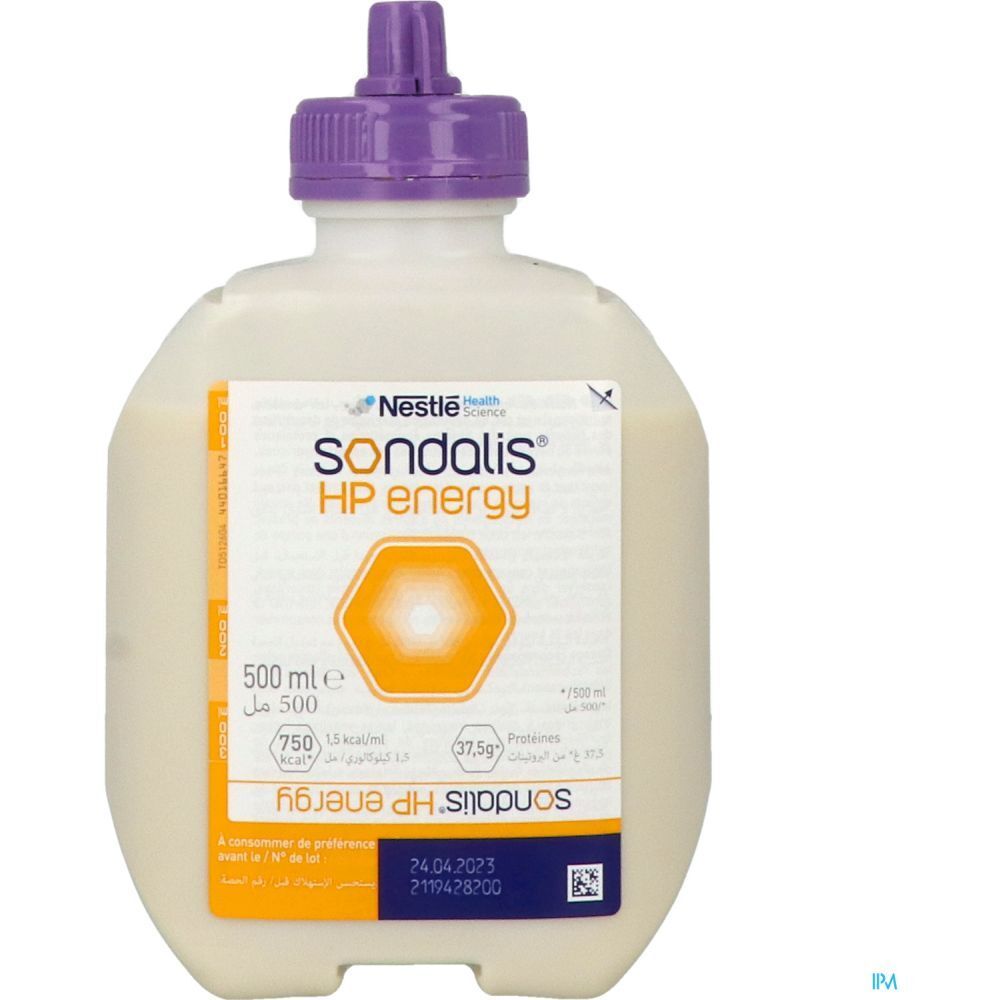 Sondalis HP Energy, Denrée alimentaire destinée à des fins médicales spéciales, poche 500