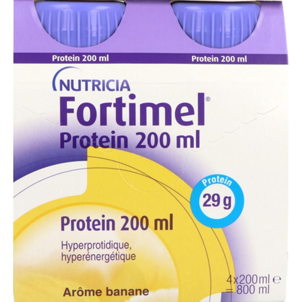 Fortimel Protein, Denrée alimentaire destinée à des fins médicales spéciales, arôme banane