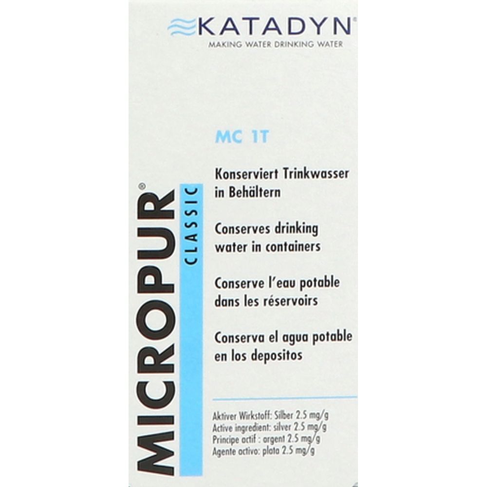 Micropur Classic MC 1T Comprimé, Comprimé purifiant et désinfectant de l'eau, bt 100