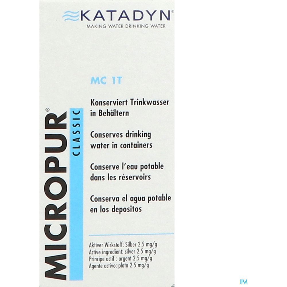 Micropur Classic MC 1T Comprimé, Comprimé purifiant et désinfectant de l'eau, bt 100