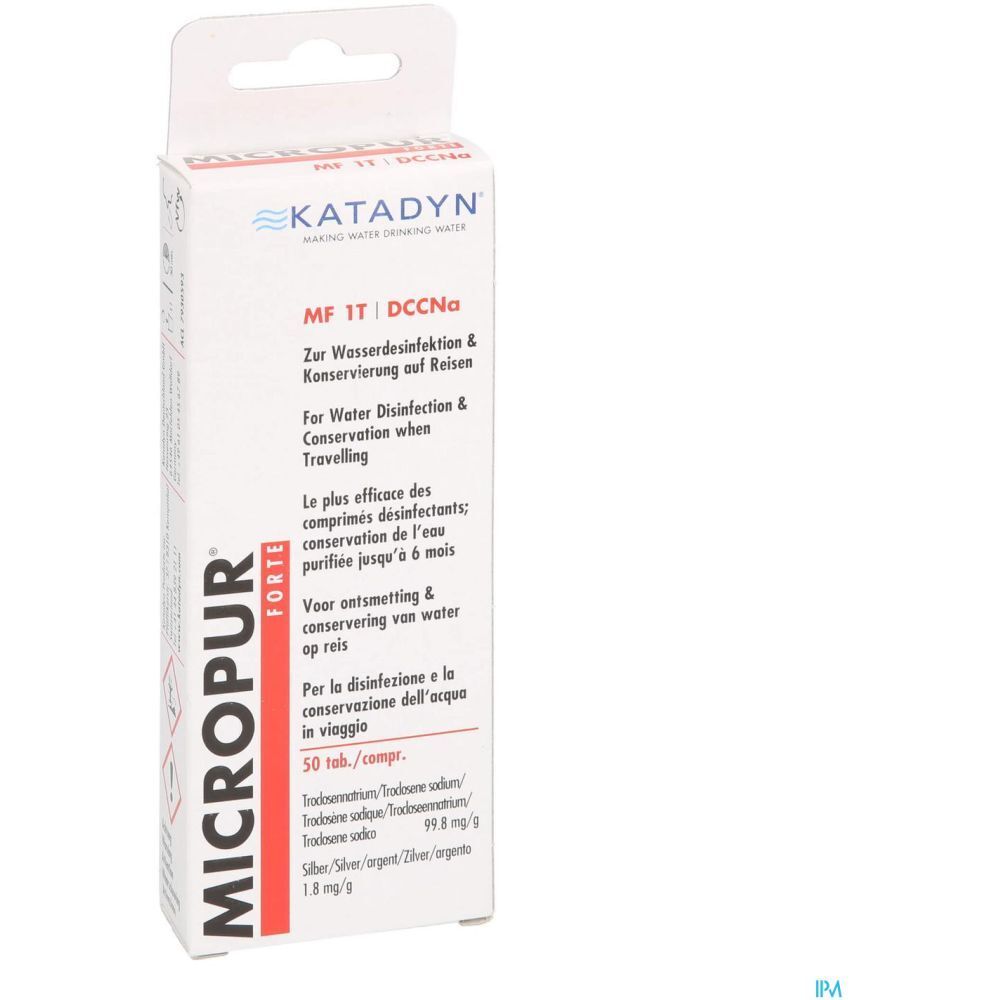 Micropur Forte MF 1T DCCNA Comprimé, Comprimé purifiant et désinfectant de l'eau, bt 50