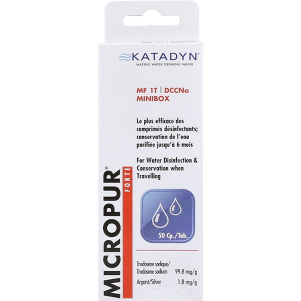 Micropur Forte MF 1T DCCNA Comprimé, Comprimé purifiant et désinfectant de l'eau, bt 50
