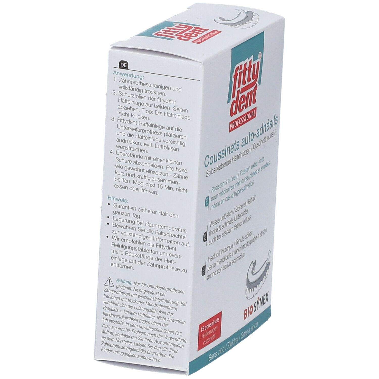 Fittydent® Professional Coussinets Adhésifs Prothèse Inférieure