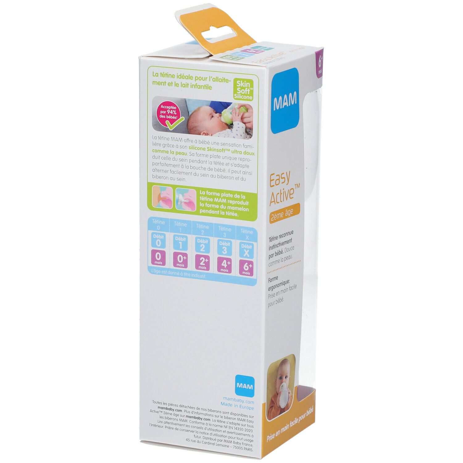 MAM Easy Active™ Biberon 2ème âge 330 ml rose (Couleur non selectionnable)
