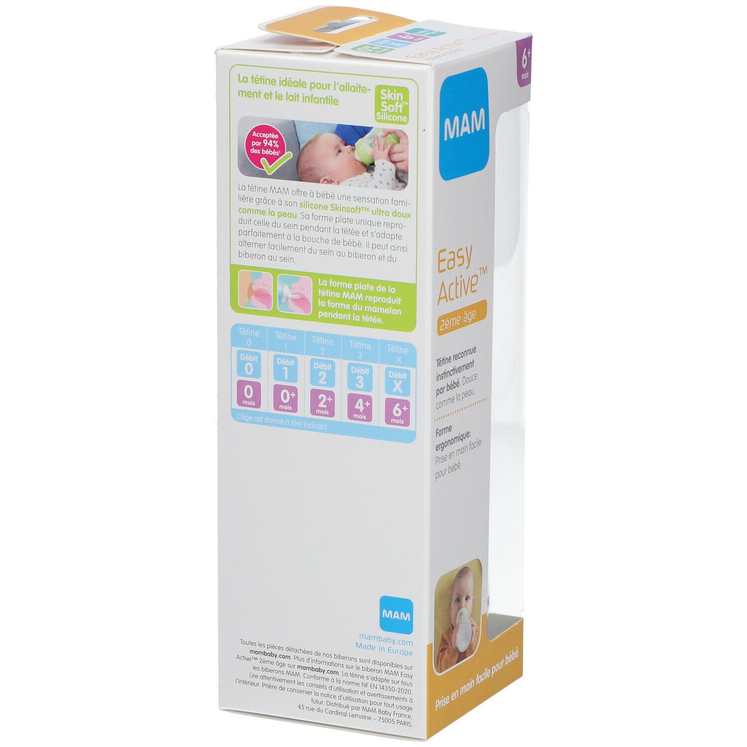 MAM Easy Active™ Biberon 2ème âge 330 ml (Couleur non selectionnable)