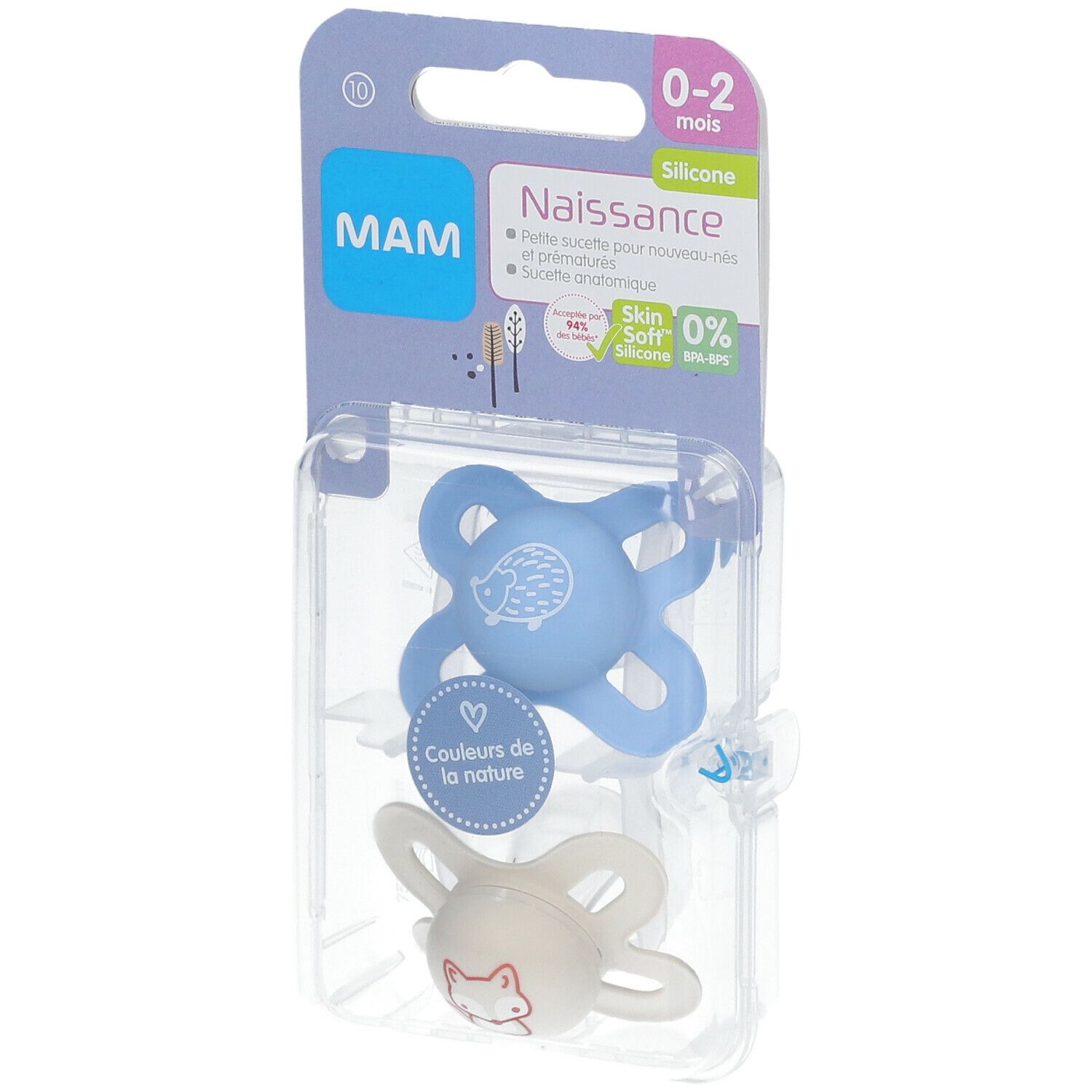 MAM Naissance Sucette 0 - 2 mois (Couleur non sélectionnable)