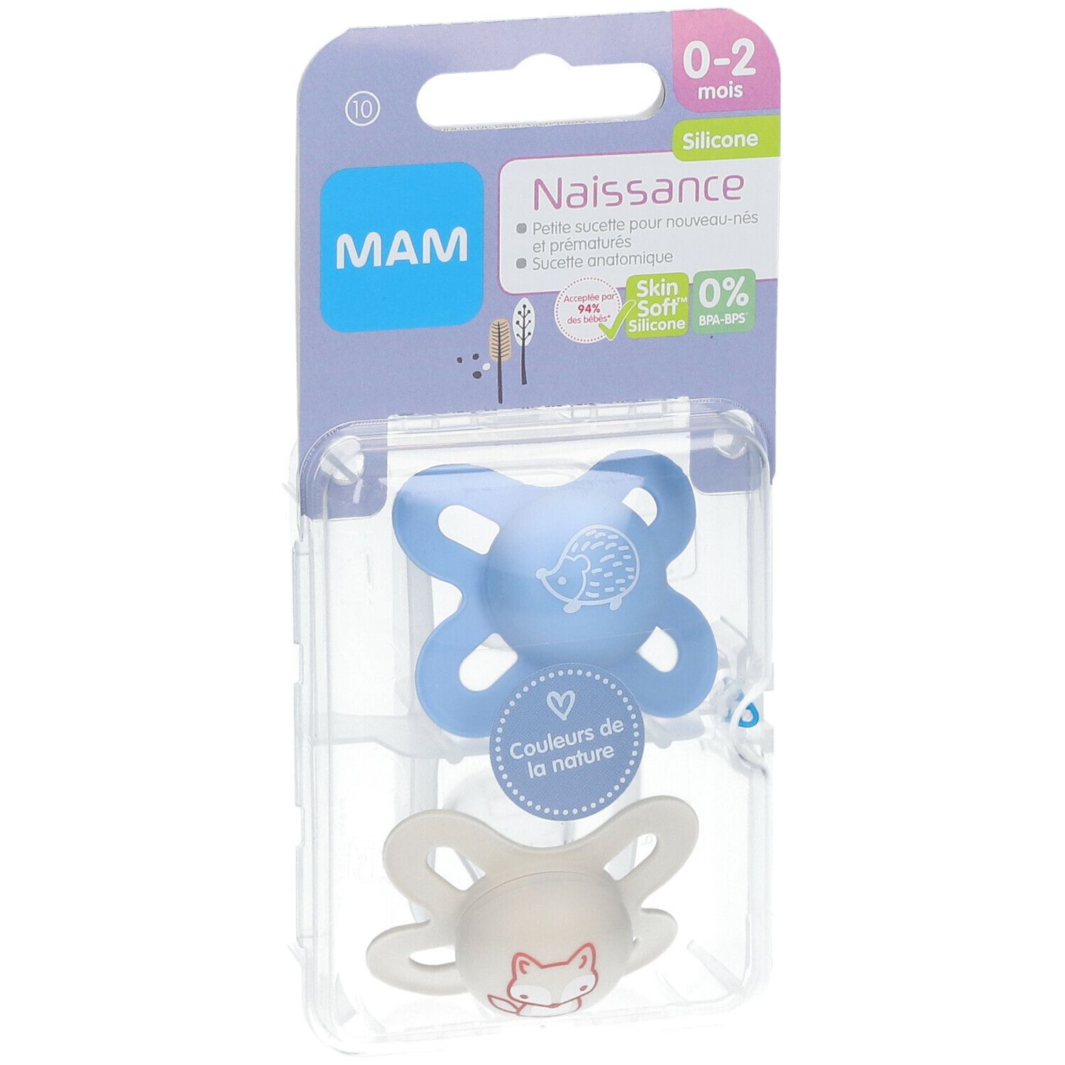 MAM Naissance Sucette 0 - 2 mois (Couleur non sélectionnable)