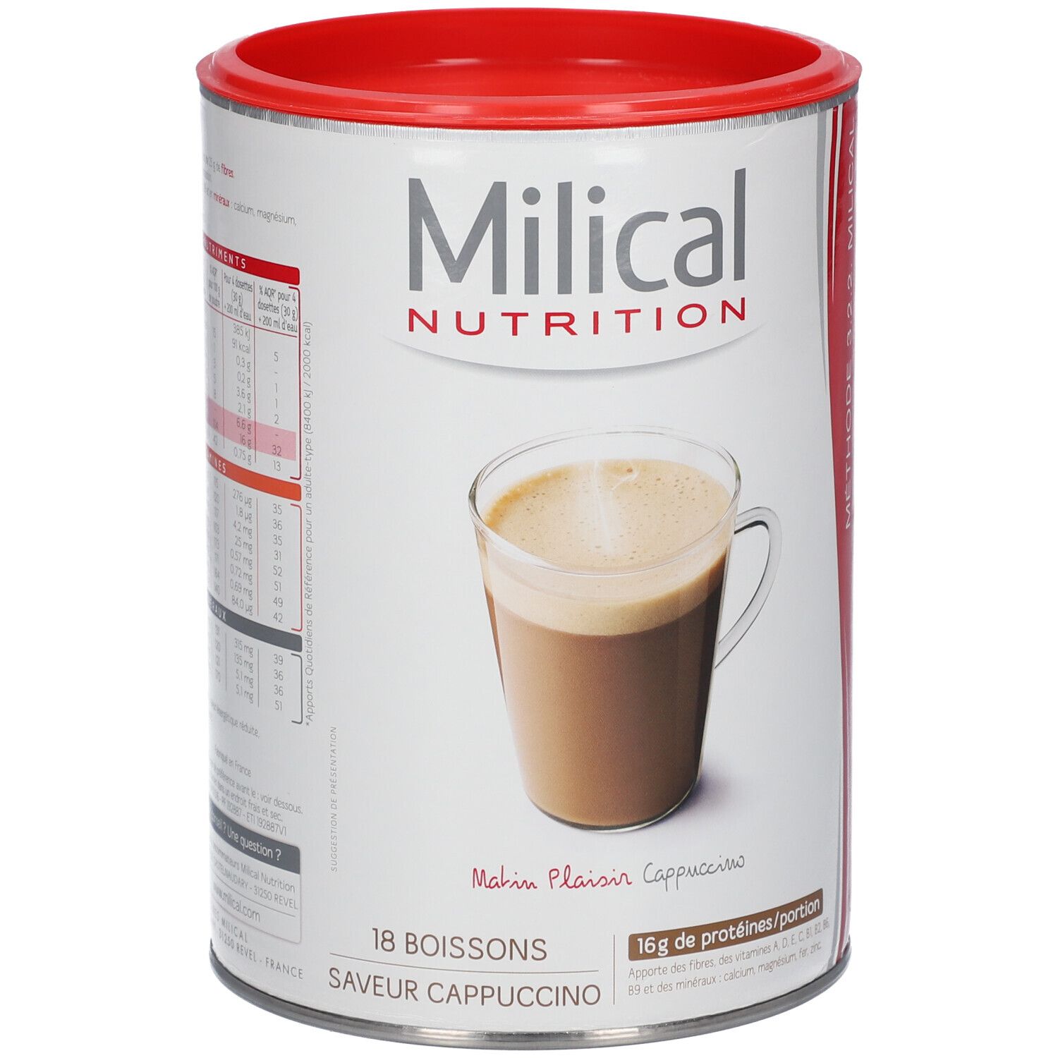 Milical Boissons Hyperprotéinées Matin Plaisir Cappuccino