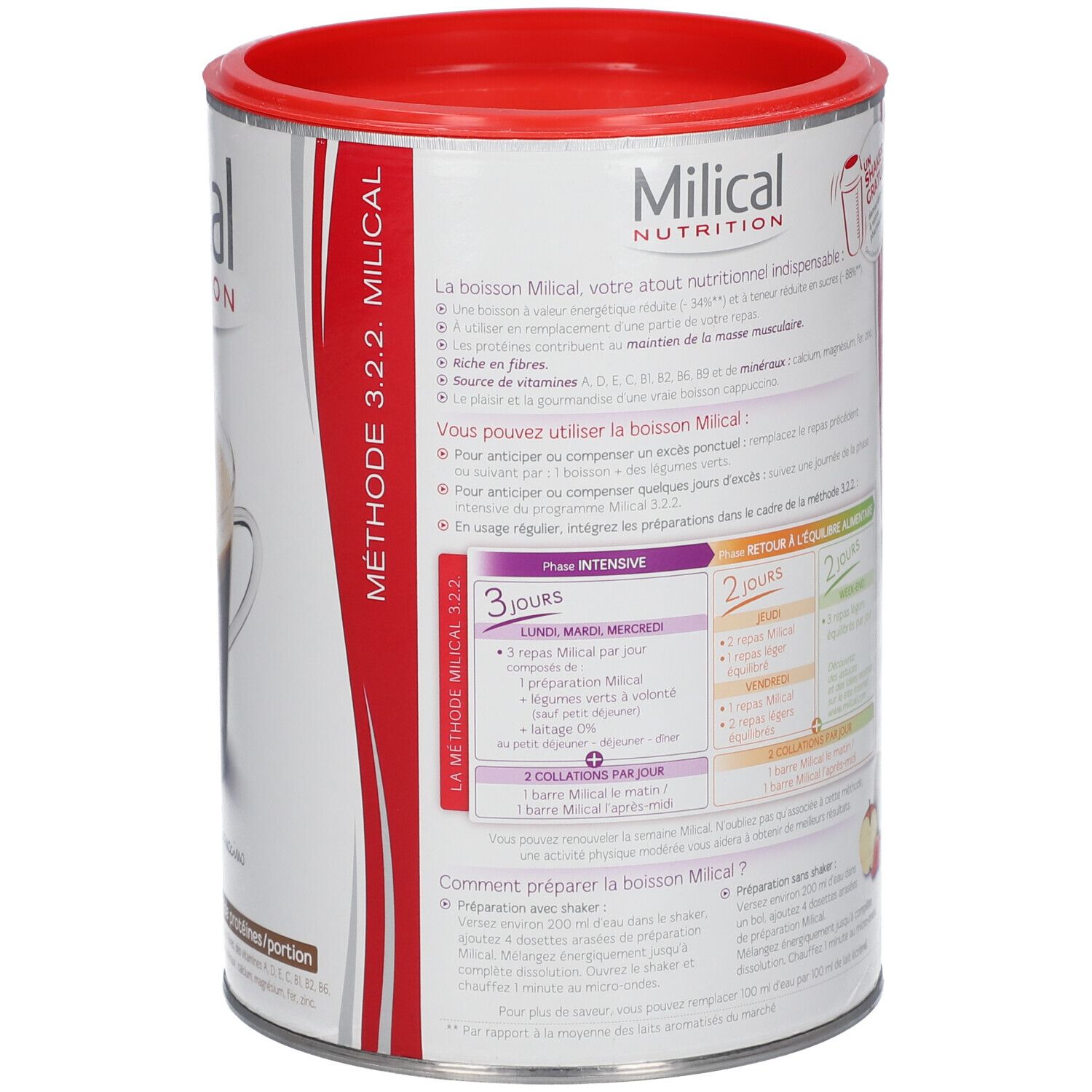Milical Boissons Hyperprotéinées Matin Plaisir Cappuccino